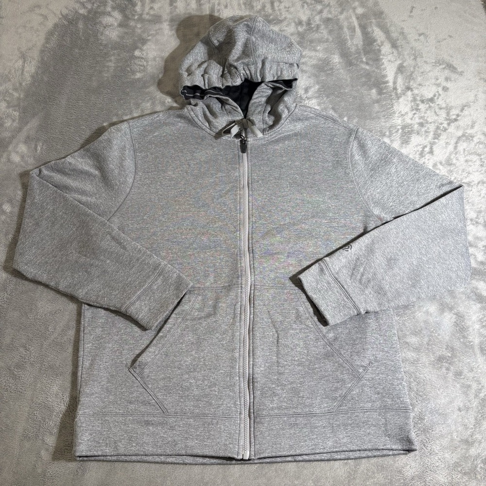 Champion Mens Full Zip Hoodie Gray Size L Sweatshirt